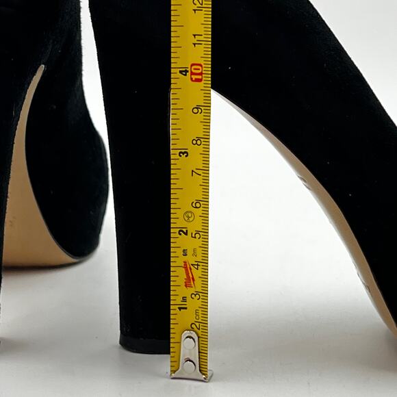 Kate Spade Nessle Pumps Nessle Suede Black Platform Heels - Picture 4 of 8